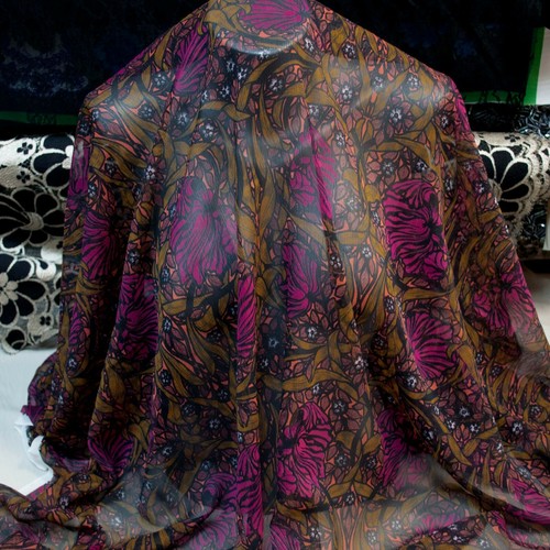Designer mulberry silk - , crepe