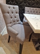 NEXT marble Dinning Table 6 Seater + Made.com Bench + Chairs 