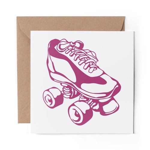 Blank greeting card roller - x,
