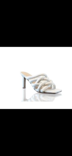 White padded heels - white, 3
