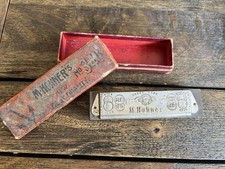 Antique M Hohner Harmonica No