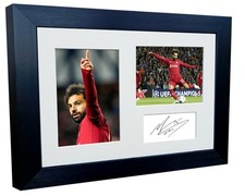 Signed Mohamed Salah Liverpool Autographed Photo Photograph Picture Frame Gift
