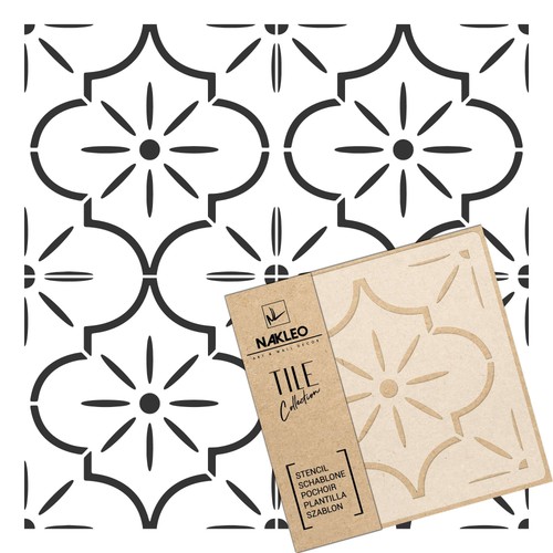 Reusable plastic tile stencil - tile,