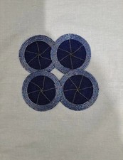 Navy Blue Beaded Coasters Pack