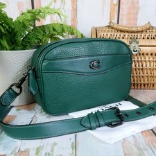 COACH Camera Crossbody Bag CC386 Small Dark Pine Leather & Dust Bag RRP $295 VGC