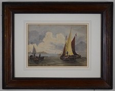 Sailing barges in an estuary