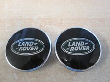 2X LAND ROVER ALLOY WHEEL 63MM CENTER HUB CAP GENUINE LANDROVER