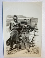 2 Men Military Old Black White