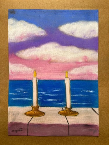 Rene magritte drawing - on, paper