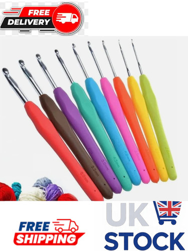 9pcs crochet hooks set soft - 9pcs,