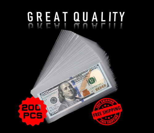 200 pcs currency sleeves - 200 pcs,