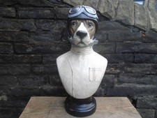 Large vintage style racing driver dog bust / figure
