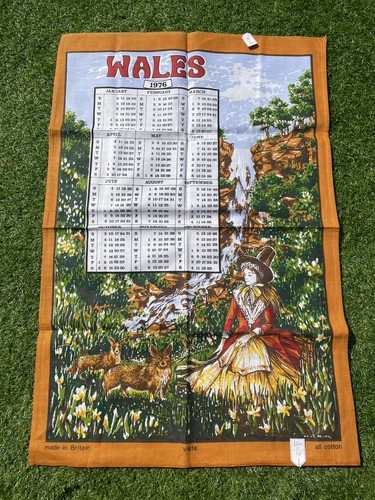 Vintage tea towel - towel, lady
