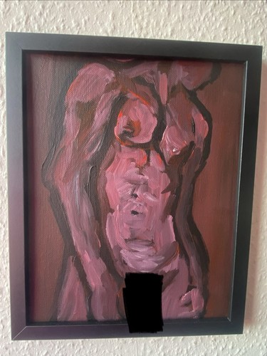 Painting male nude figure - male,