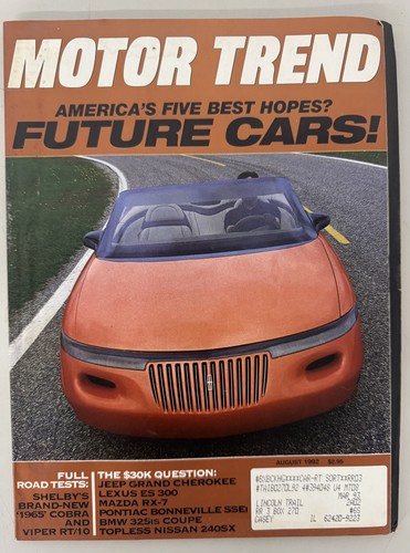Motor trend magazine august - trend,