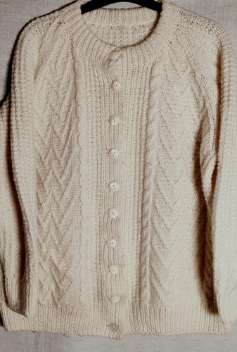 Ladies cream natural - hand, knit