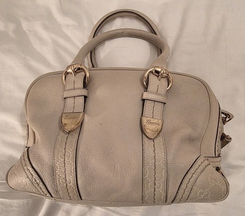 Gucci leather boston bag creme - bag,