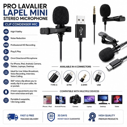 Pro lavalier lapel mini stereo - mini,