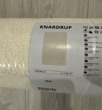 KNARDRUP IKEARug, low pile, white, 133x195 cm