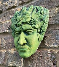 Harvest God green man decorative stone wall plaque ©  + Free Gift!