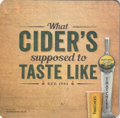 Beer mat thatchers cider - beer,