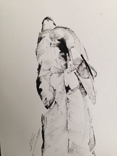 Original signed ink sketch - original,