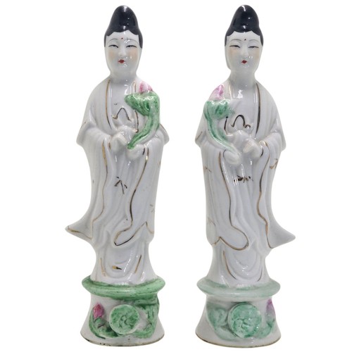 Pair vintage guan yin - guan,
