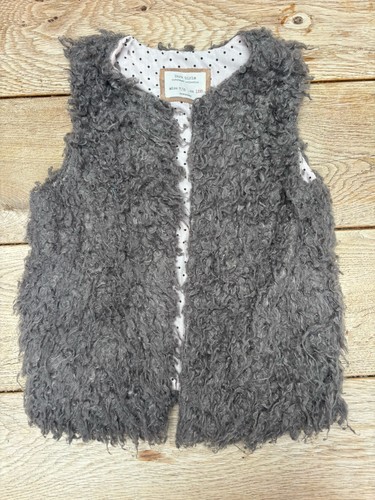 Zara girls grey faux fur - zara,