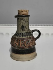 Tremar Stoneware Cornish Pottery Vinegar Bottle Vintage with Cork