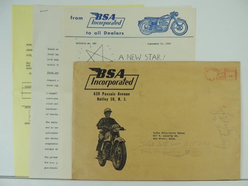 Vintage 1958 bsa motorcycle - 1958,