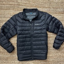 Eddie Bauer EB800 Goose Down Puffer Jacket Mens XL Black First Ascent