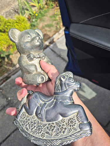 Metal piggy banks lot - metal, rocking