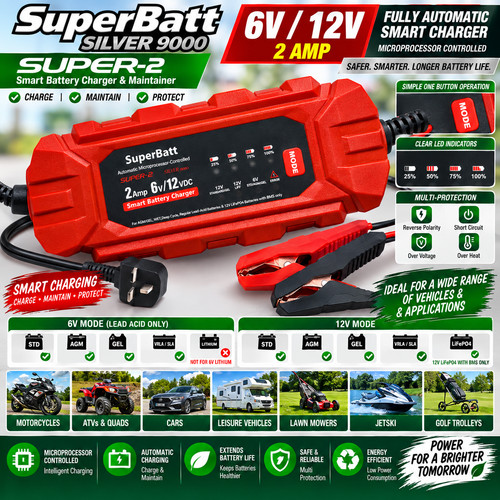 Superbatt 12v automatic - 2a,