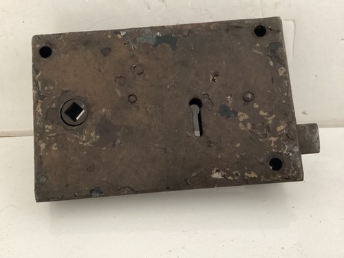 Antique iron door latch - latch, rim