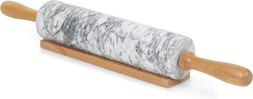 Marble rolling pin with wooden - pin,