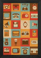Retro Gadgets Framed Wall Art