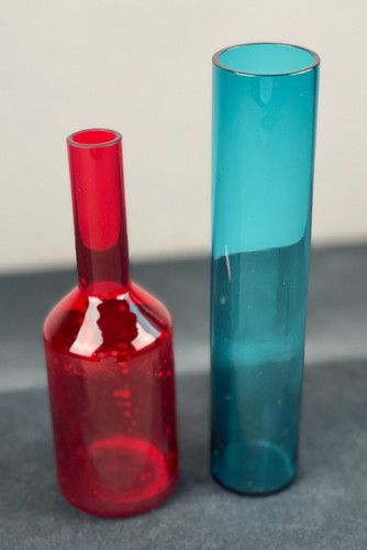 Vintage coloured art glass - coloured, bud