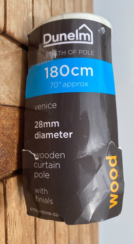 Dunelm wooden curtain rings - wooden,