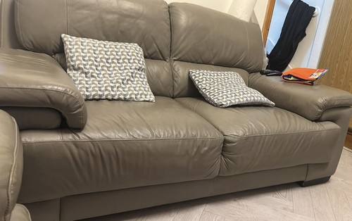 Comfy leather sofa seater - leather,