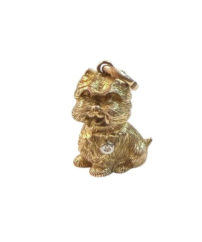 9ct vintage scottie charm