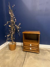 Vintage oak bedside cabinet - oak,