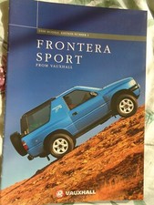 Vauxhall Frontera Sport 1998 Ed 1 UK market