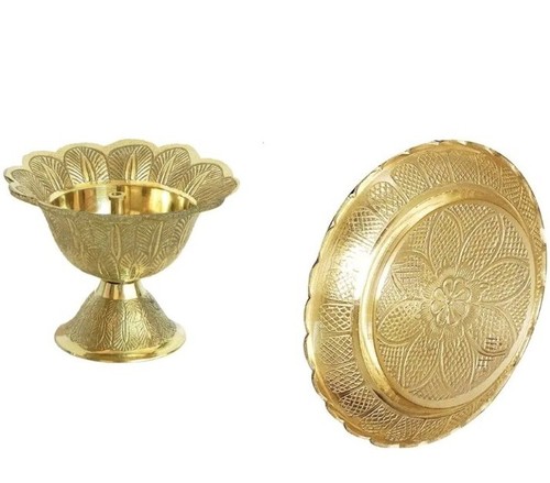 Brass religious akhand diya - brass,