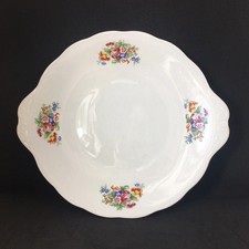 1940s Royal Albert Cake Plate Floral Afternoon Tea British Vintage England Made