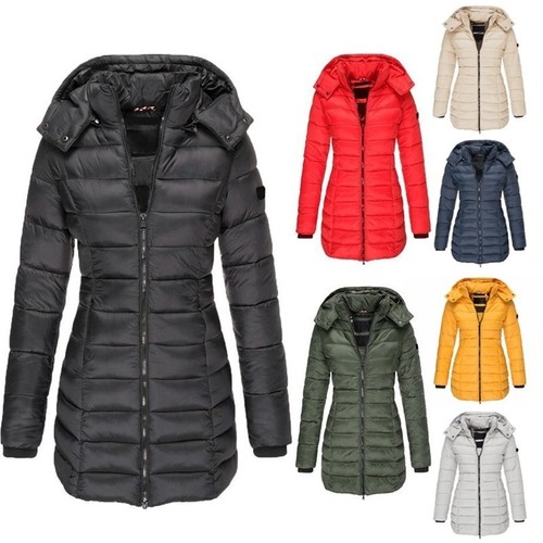 Womens winter long puffer coat - long,