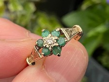 9ct Gold Vintage Emerald &