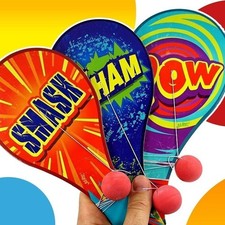 JA-RU Wooden Paddle Ball with