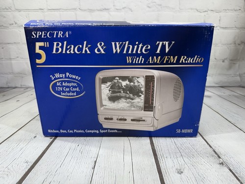 Spectra black white tv - white,