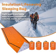 4 Pcs Camping Bivvy Bag Emergency Tent Blanket Survival Sleeping Bag Outdoor