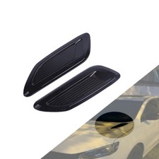 Pair Glossy Black ABS Car Air Flow Intake Hood Scoop Vent Bonnet Decor Cover